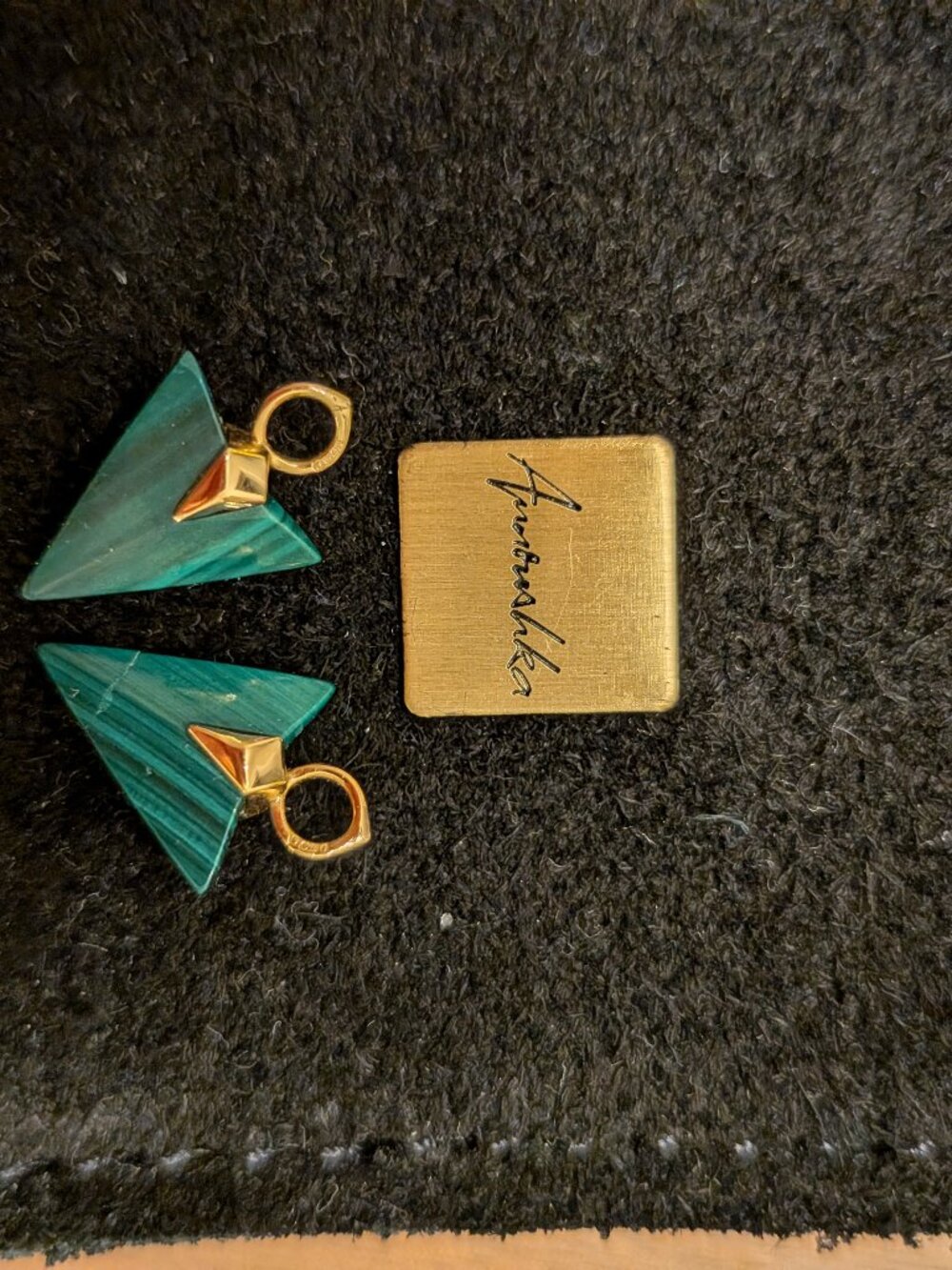 Annoushka Malachite 18k Gold Drop Earrings